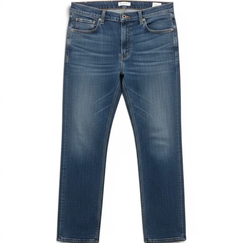 L.L. Bean Jeans Mens 38x29 1912 Classic Fit BanFlex Blue Stretch Denim EUC